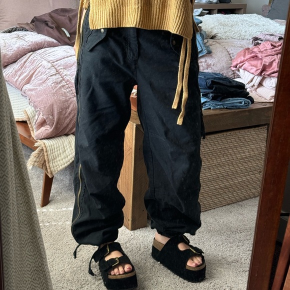 ❤️🌟BANANA Republic Black Cargo Baggy Jeans